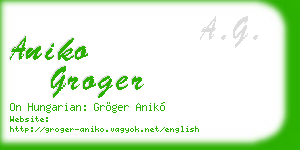aniko groger business card